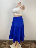 Plus Size Casual Loose Cake Half Body Skirt AWE-6301