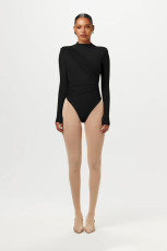 Long Sleeve Solid Color Bodysuit GXYF-H0392