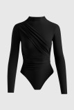 Long Sleeve Solid Color Bodysuit GXYF-H0392