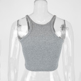 Sleeveless U Neck Slim Sexy Tank Top GZJF-ZJ2575