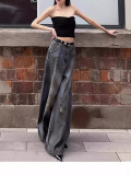 Vintage Washed Straight Ripped Jeans GQLF-0875