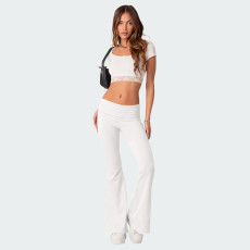 Fashion Slim Low-Rise Flared Pants GXYF-H0412