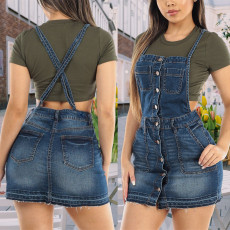 Fashion Multi-breasted Denim Back Skirt GKNF-TSJ-5031