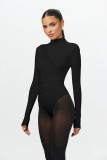 Long Sleeve Solid Color Bodysuit GXYF-H0392