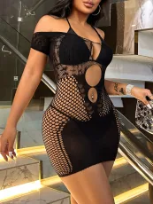 Hot Diamond Hollowed Out Mesh Dress GYDE-AL02