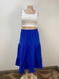 Plus Size Casual Loose Cake Half Body Skirt AWE-6301