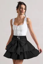 Sexy Bow Ruffle Cake Skirt GXYF-H0403