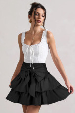 Sexy Bow Ruffle Cake Skirt GXYF-H0403