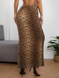 Leopard Print Half-length Fishtail Skirt GXYF-H0409