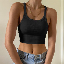 Sleeveless U Neck Slim Sexy Tank Top GZJF-ZJ2575