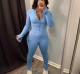Solid Color Long Sleeve Pants 2 Piece Set GBGF-5033