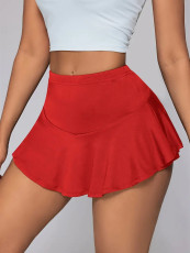 Solid Color Sport Mini Skirt YH-5318