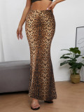 Leopard Print Half-length Fishtail Skirt GXYF-H0409