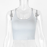 Sleeveless U Neck Slim Sexy Tank Top GZJF-ZJ2575