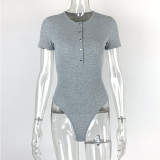 Short Sleeve Solid Color Bodysuit GZJF-ZJ1278