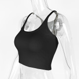 Sleeveless U Neck Slim Sexy Tank Top GZJF-ZJ2575