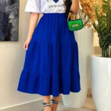 Plus Size Casual Loose Cake Half Body Skirt AWE-6301