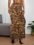 Leopard Print Half-length Fishtail Skirt GXYF-H0409