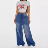 Fashion Loose Drag Floor Wide Leg Jeans GKNF-TSX-11030