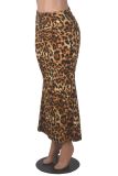 Leopard Print Half-length Fishtail Skirt GXYF-H0409