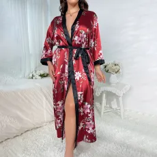 Plus Size Fashion Casual Loose Printed Long Pajamas GDNL-H6136