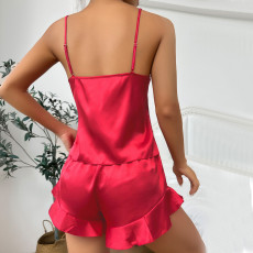 Ice Silk Camisole Shorts Pajamas Loungewear GDNL-3105