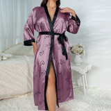 Plus Size Fashion Casual Loose Printed Long Pajamas GDNL-H6136