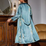 Lace-up Printed Nightgown Two-piece Set GDNL-70107011