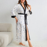 Plus Size Fashion Casual Loose Printed Long Pajamas GDNL-H6136