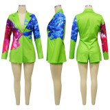 Fashion Printed Suit Short Pants 2 Piece Set YF-X20004