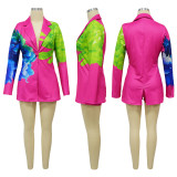 Fashion Printed Suit Short Pants 2 Piece Set YF-X20004