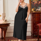 Plus Size Fashion Lace Nightgown Long Loungewear GDNL-H260