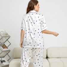 Plus Size Sexy Printed Loungewear Pajamas Set GDNL-H95219