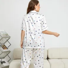 Plus Size Sexy Printed Loungewear Pajamas Set GDNL-H95219