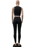 Yoga Tank Top Long Pants Sport 2 Piece Set QODY-6045