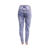 Fashion Holes Slim Jeans LX-5537