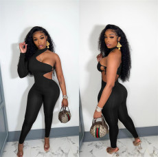 Sexy Single Sleeve Hollow Out Nightclub Jumpsuit LSL-0021