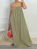 Plus Size 1XL-5XL Solid Colour Dress QMZF-1893