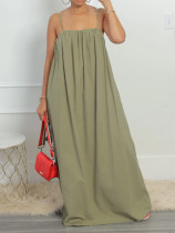 Plus Size 1XL-5XL Solid Colour Dress QMZF-1893