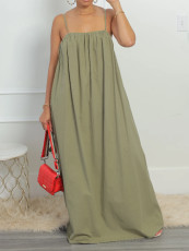 Plus Size 1XL-5XL Solid Colour Dress QMZF-1893
