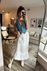 Casual Vintage Fashion Denim Vest GQLF-162318