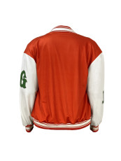 Plus Size Long Sleeve Tops Baseball Jacket GAWE-6275