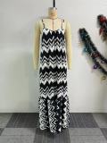 Sling Print Backless Maxi Dress NY-10859