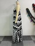 Sling Print Backless Maxi Dress NY-10859