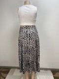 Plus Size Casual Loose Leopard Print Half-body Skirt GAWE-6304