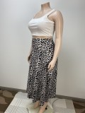 Plus Size Casual Loose Leopard Print Half-body Skirt GAWE-6304