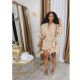 Fashion V-neck Tie Up Long-sleeve Mini Dress ASL-6739