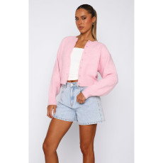 Casual Solid Color Cardigan Sweater Short Coat ASL-6750