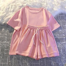 Solid Color Casual Sport Shorts Set SSNF-211447