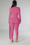 Solid Color Deep V-Neck Jumpsuit Set HNIF-2416